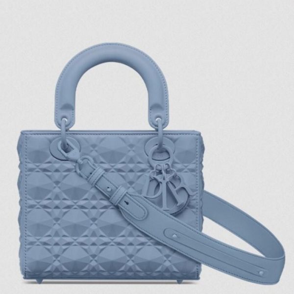 Réplique Petit Sac Lady Dior My ABCDior en veau denim avec motif diamant