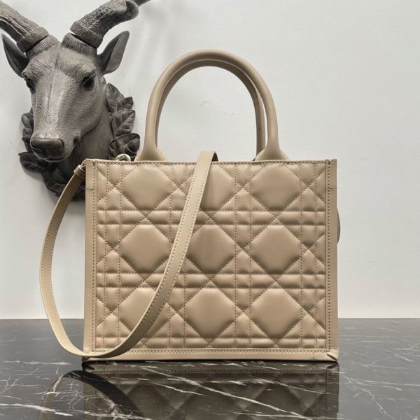 Réplique Petit Sac Dior Book Tote avec bandoulière en beige – Image 2
