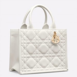 Contrefaçon Petit Sac Dior Book Tote avec bandoulière en blanc