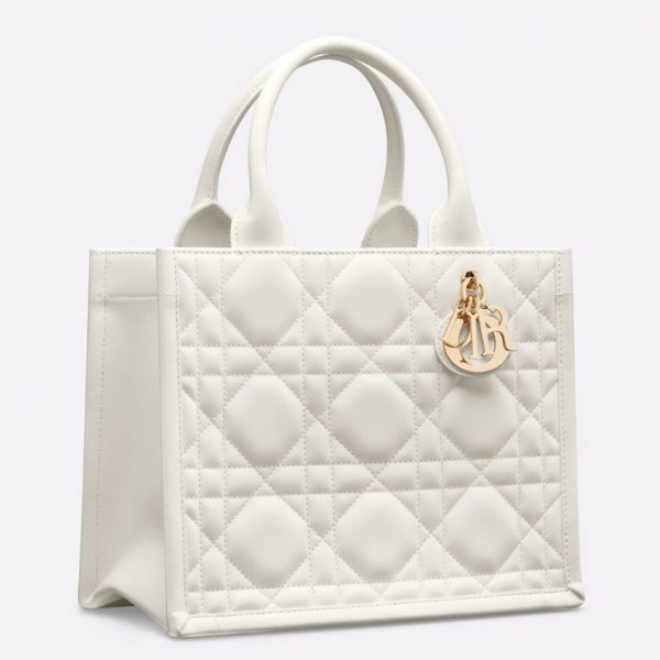 Contrefaçon Petit Sac Dior Book Tote avec bandoulière en blanc
