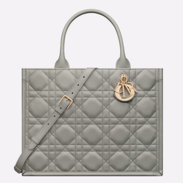 Réplique Sac Dior Book Tote Medium avec bandoulière en gris