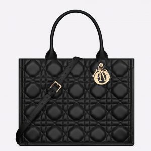 Fausse Sac Dior Book Tote Medium avec bandoulière en noir