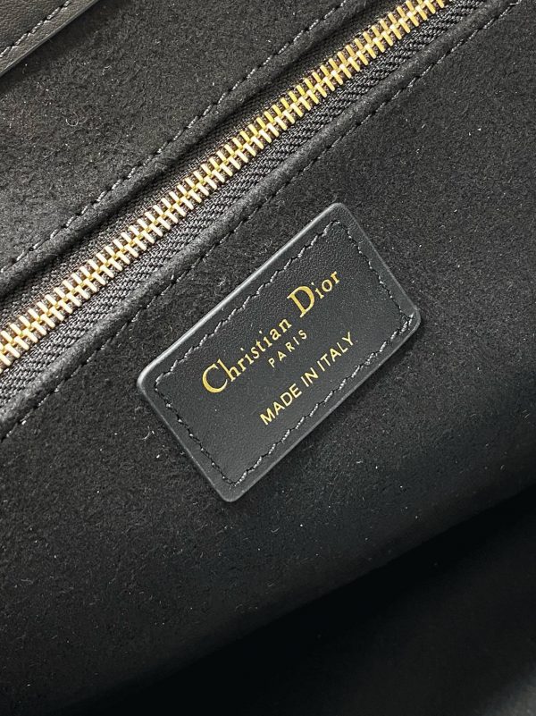 Fausse Sac Dior Book Tote Medium avec bandoulière en noir – Image 4