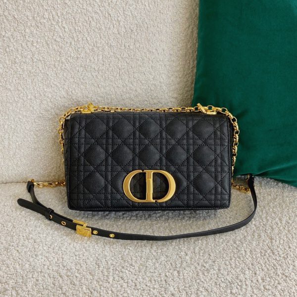 Fausse Sac Dior Caro Medium en noir – Image 4
