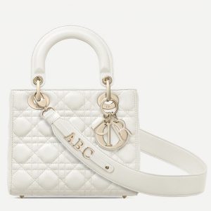 Faux Petit Sac Lady Dior My ABCDior en blanc