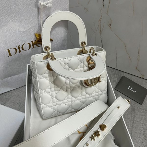 Faux Petit Sac Lady Dior My ABCDior en blanc – Image 7