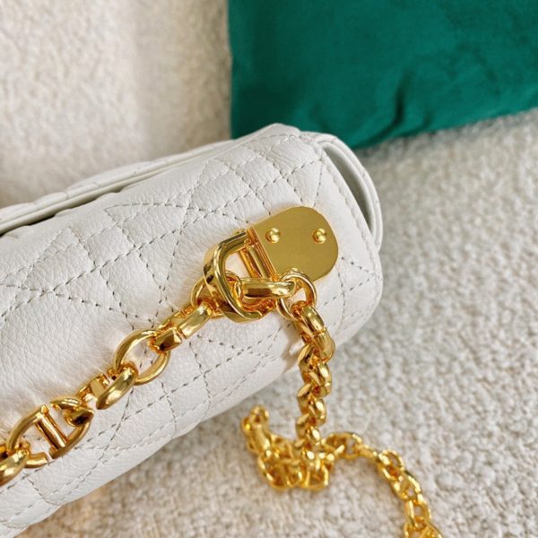 Réplique Sac Dior Caro Medium en blanc – Image 8