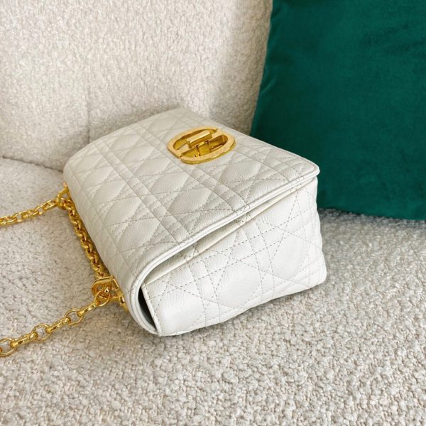Réplique Sac Dior Caro Medium en blanc – Image 7