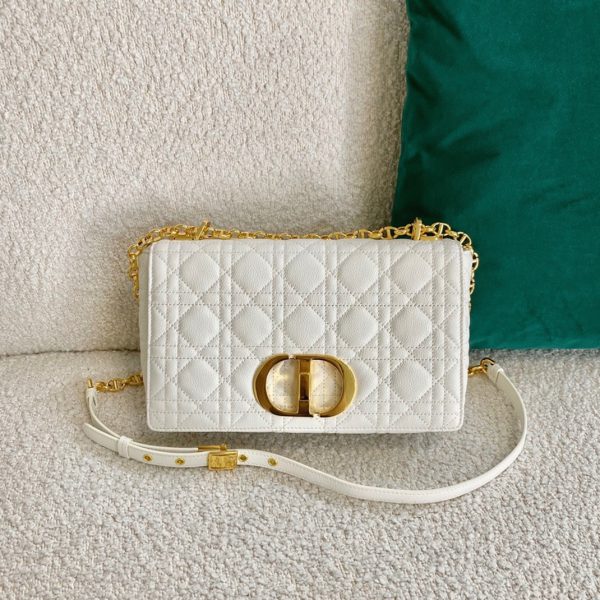 Réplique Sac Dior Caro Medium en blanc – Image 6