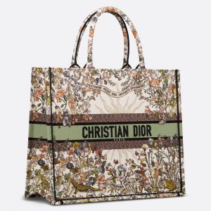 Contrefaçon ancien Sac Dior Book Tote Large en broderie 4 Saisons Automne Soleil