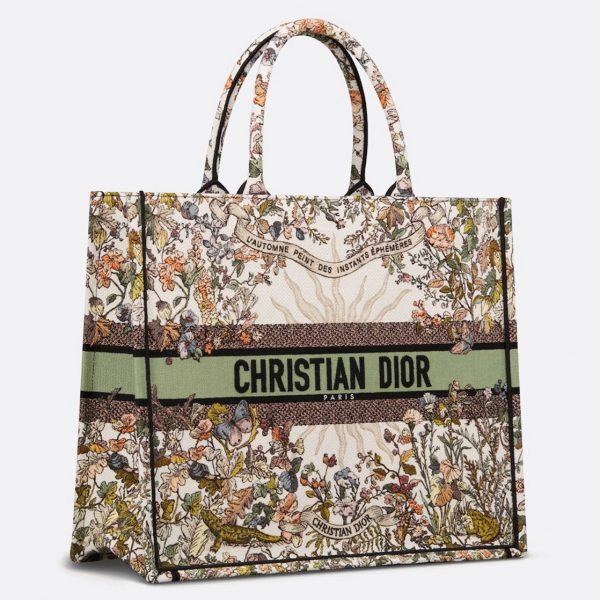 Contrefaçon ancien Sac Dior Book Tote Large en broderie 4 Saisons Automne Soleil