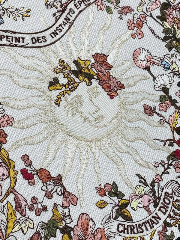 Contrefaçon ancien Sac Dior Book Tote Large en broderie 4 Saisons Automne Soleil – Image 6