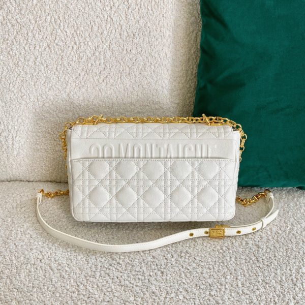 Réplique Sac Dior Caro Medium en blanc – Image 5
