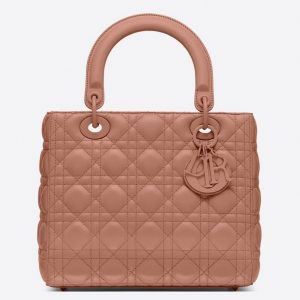 Fausse Sac Lady Dior Medium en rose poudré