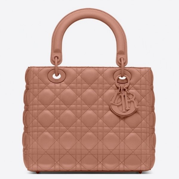Fausse Sac Lady Dior Medium en rose poudré