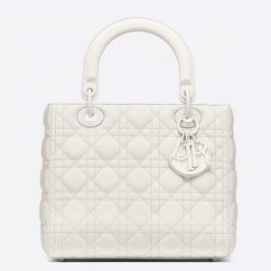Contrefaçon Sac Lady Dior Medium en blanc