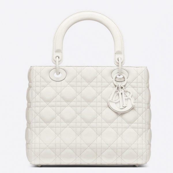 Contrefaçon Sac Lady Dior Medium en blanc
