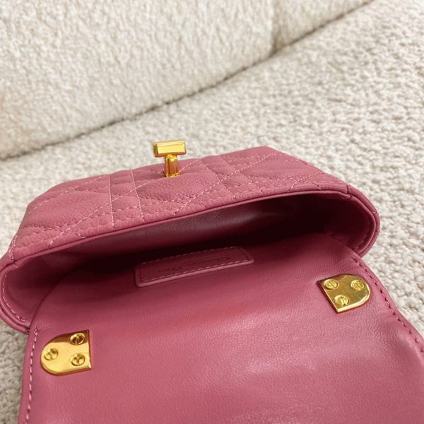 Fausse Micro Sac Dior Caro en rose – Image 7