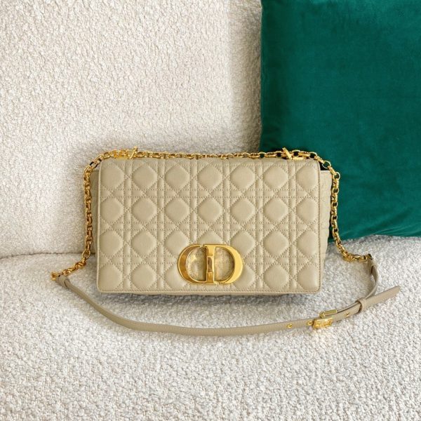 Contrefaçon Sac Dior Caro Large en beige – Image 7