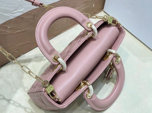 Fausse Petit Sac Lady D-Joy en rose pivoine – Image 2