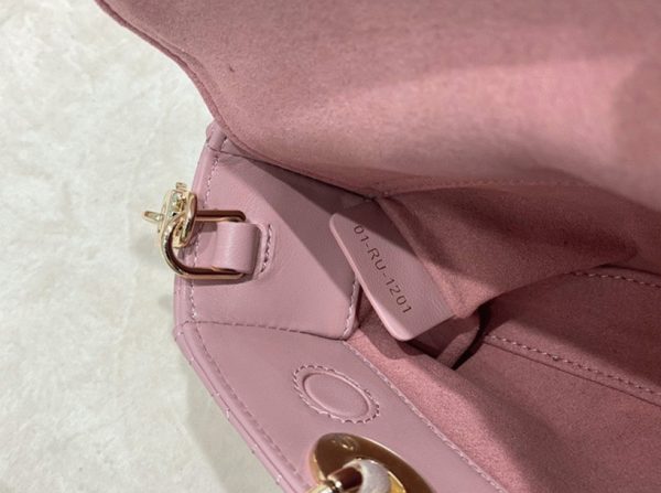 Fausse Petit Sac Lady D-Joy en rose pivoine – Image 8