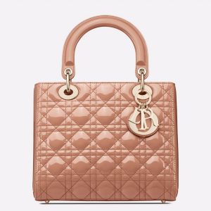 Réplique Sac Lady Dior Medium en rose poudré