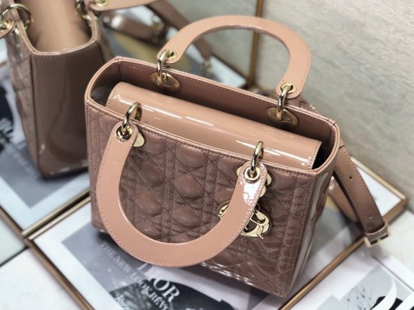 Réplique Sac Lady Dior Medium en rose poudré – Image 6