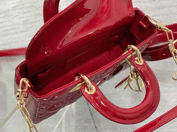 Imitation Petit Sac Lady D-Joy en rouge – Image 8