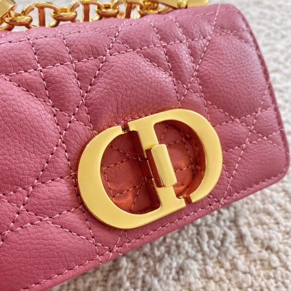 Fausse Micro Sac Dior Caro en rose – Image 6