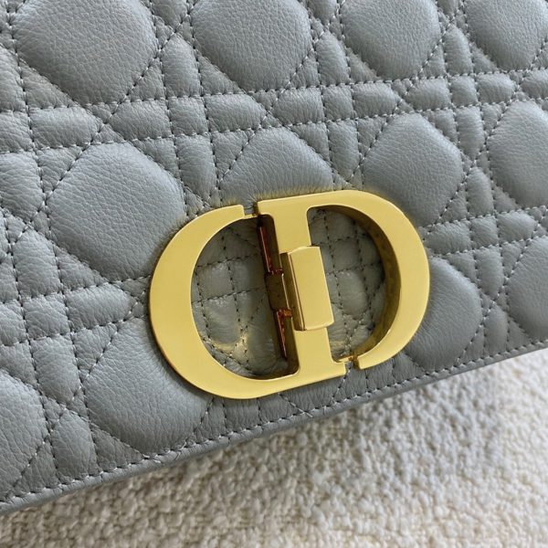 Contrefaçon Sac Dior Caro Large en gris – Image 8