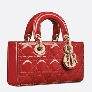 Imitation Petit Sac Lady D-Joy en rouge