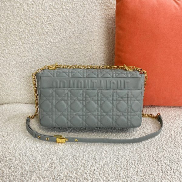 Contrefaçon Sac Dior Caro Large en gris – Image 6