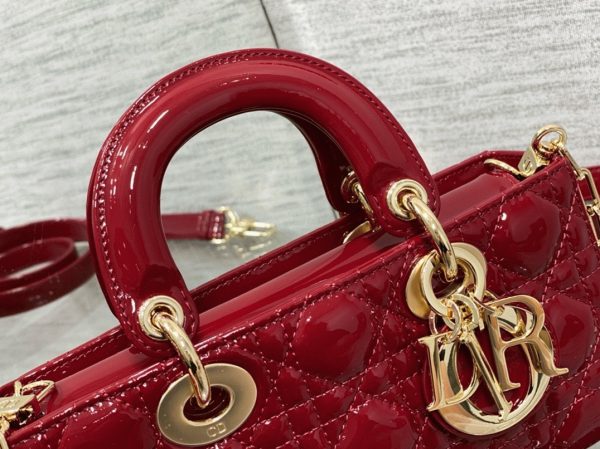 Imitation Petit Sac Lady D-Joy en rouge – Image 5