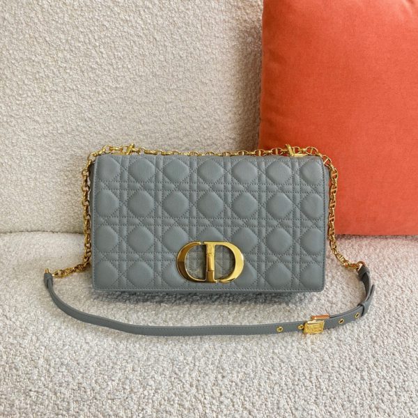 Contrefaçon Sac Dior Caro Large en gris – Image 4