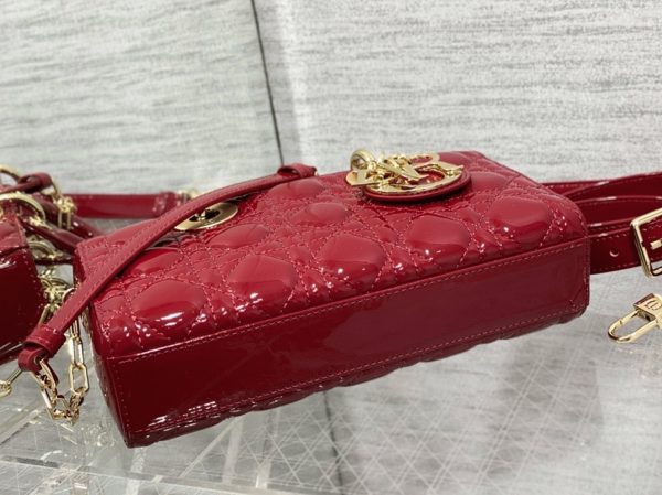 Imitation Petit Sac Lady D-Joy en rouge – Image 2