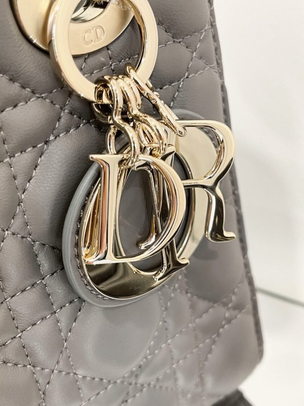 Fausse Petit Sac Lady Dior My ABCDior en gris acier – Image 3