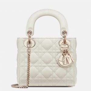 Fausse Mini Sac Lady Dior en blanc