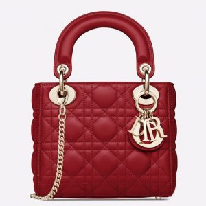 Contrefaçon Mini Sac Lady Dior en rouge