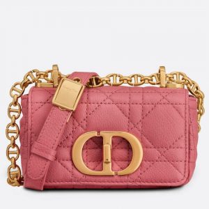 Fausse Micro Sac Dior Caro en rose