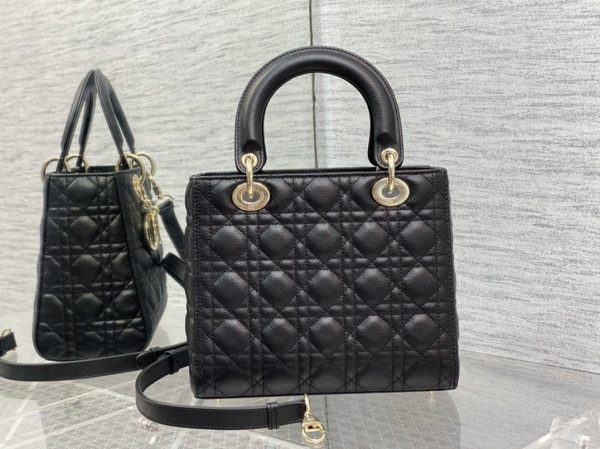 Fausse Sac Lady Dior Medium en noir – Image 8