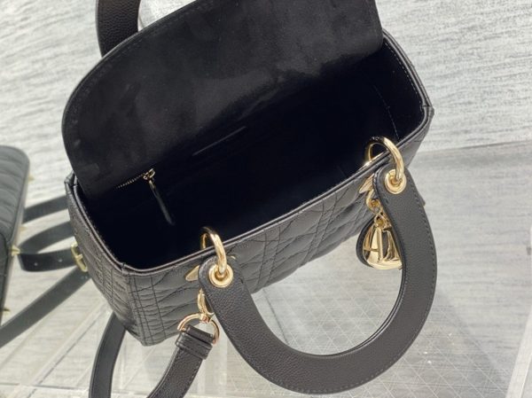 Fausse Sac Lady Dior Medium en noir – Image 7