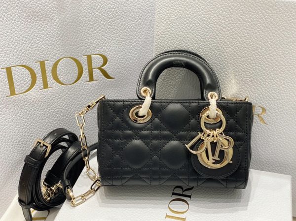 Contrefaçon Petit Sac Lady D-Joy en noir – Image 6