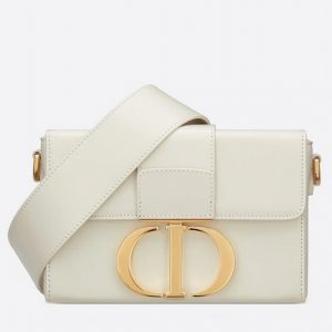Contrefaçon Sac Dior 30 Montaigne Box en veau box blanc