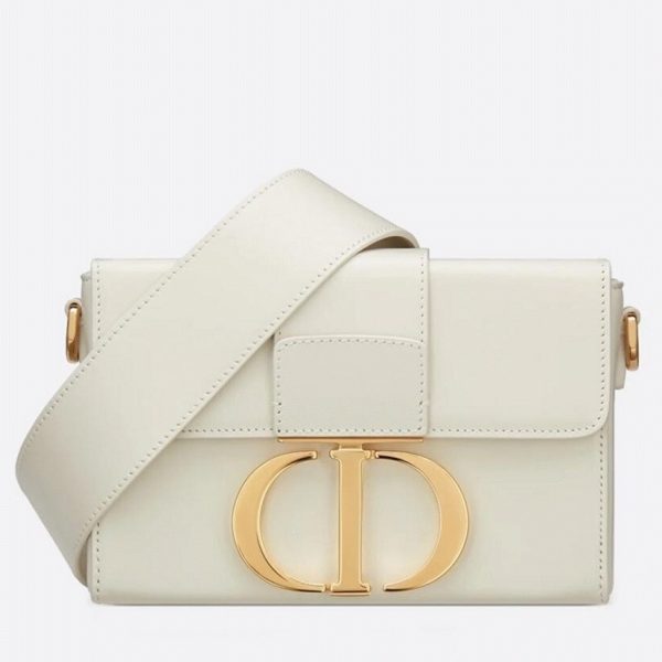 Contrefaçon Sac Dior 30 Montaigne Box en veau box blanc