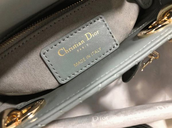 Réplique Mini Sac Lady Dior en gris – Image 3