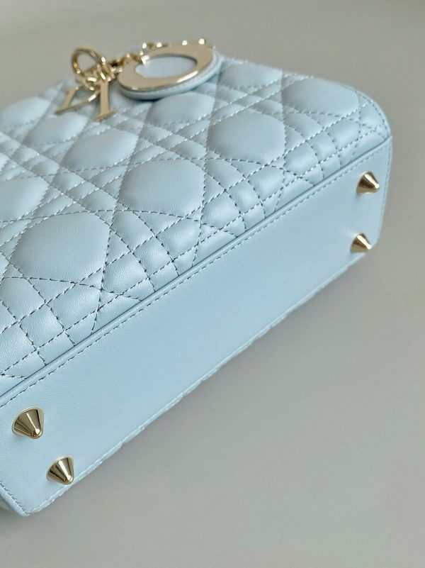 Réplique Petit Sac Lady Dior My ABCDior en bleu placide – Image 8