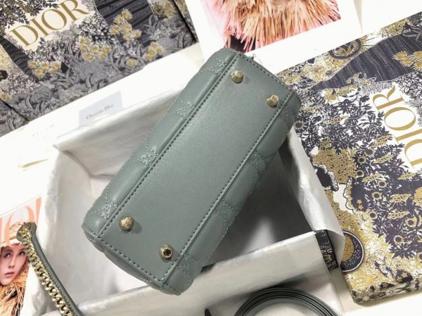 Réplique Mini Sac Lady Dior en gris – Image 10