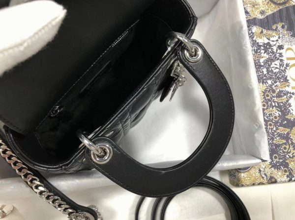 Fausse Mini Sac Lady Dior en noir – Image 5