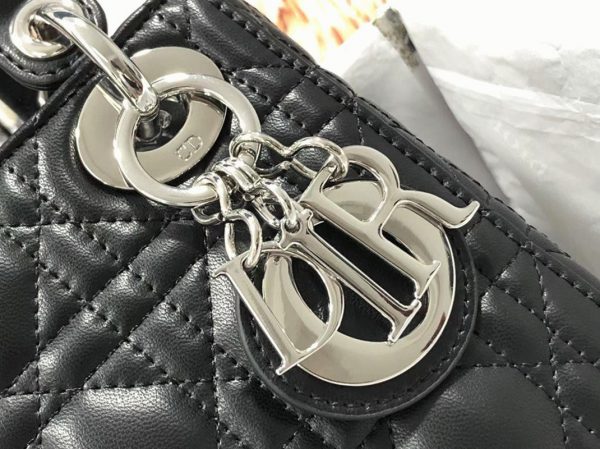 Fausse Mini Sac Lady Dior en noir – Image 6