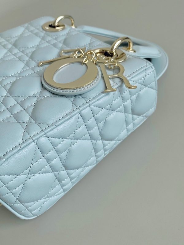 Réplique Petit Sac Lady Dior My ABCDior en bleu placide – Image 2